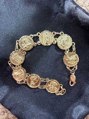 10Kt Solid Gold Saint Bracelet